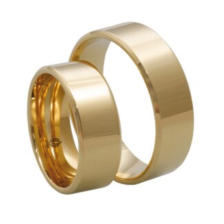 Obrączki złote klasyczne ścięte 7mm