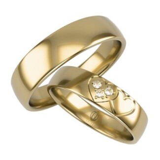 Obrączki złote grawerowane