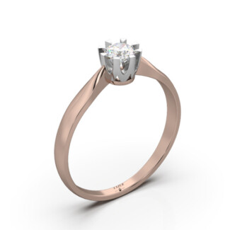 Złoty pierścionek z diamentem